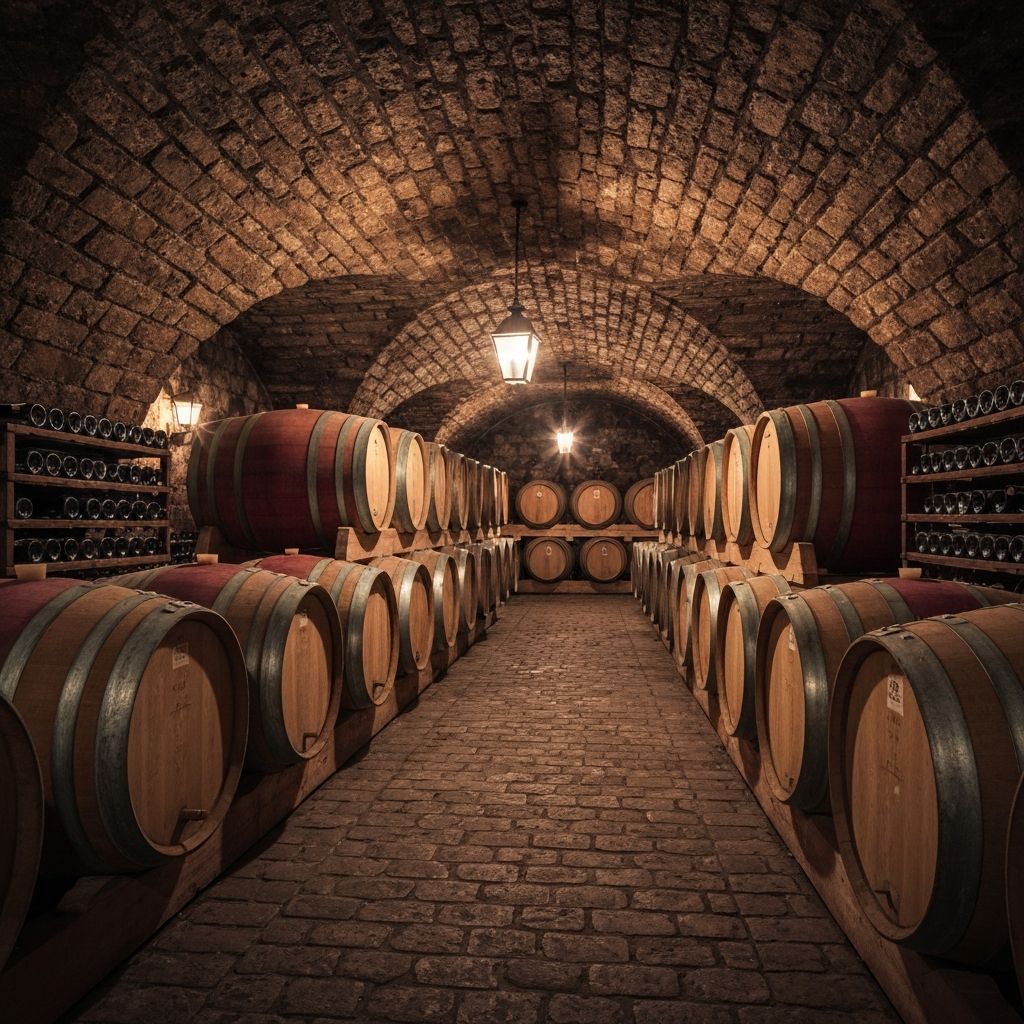 Historic wine cellar at Le Piane